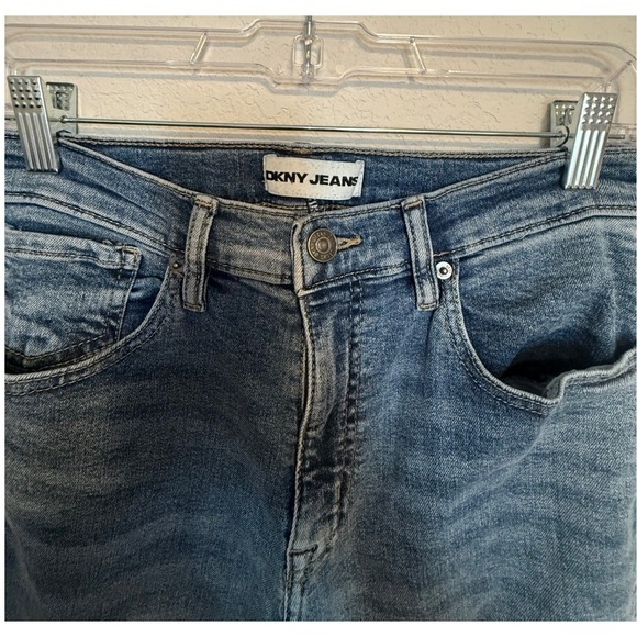 DKNY Jeans Wide Leg Crop Blue Denim High Rise Women's Size 10/30 - Picture 3 of 7